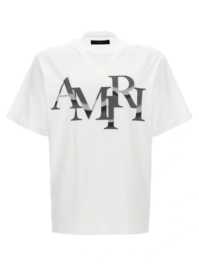 Amiri Staggered Chrome T-shirt In White