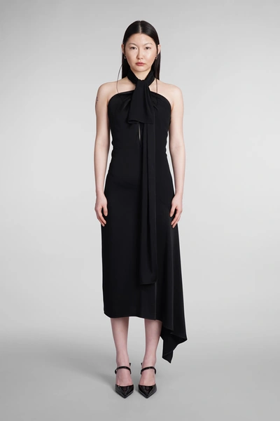 GIVENCHY GIVENCHY DRESS IN BLACK ACETATE