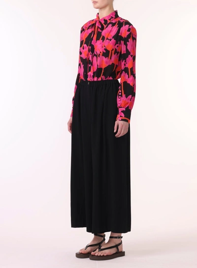 Jason Wu Floral-print Blouson-sleeve Chiffon Blouse In Multi