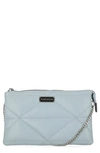 Tahari Lola Quilted Crossbody Bag In Slate Blue