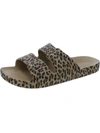 FREEDOM MOSES WILDCAT WOMENS PRINTED FOOTBED SLIDE SANDALS