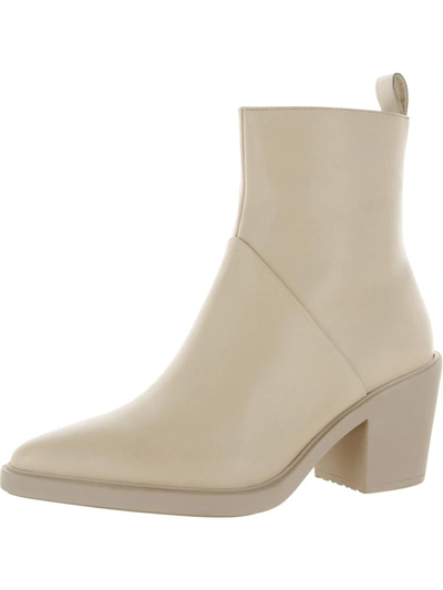 Seychelles Shining Star Womens Leather Pointed Toe Mid-calf Boots In White