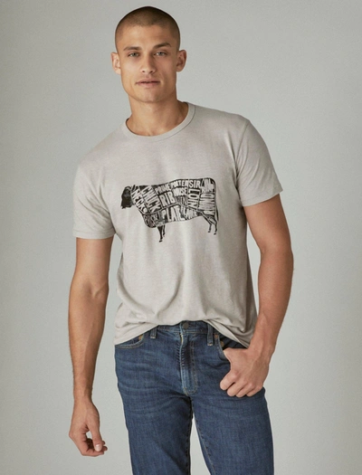 Lucky Brand Men's Beef Cuts Tee In Grey