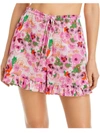 Ganni Patterned Print Bermuda Shorts In Pink