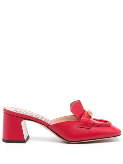 Moschino Sandals In Red