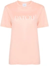 Patou Logo-jacquard Knitted T-shirt In Apricot