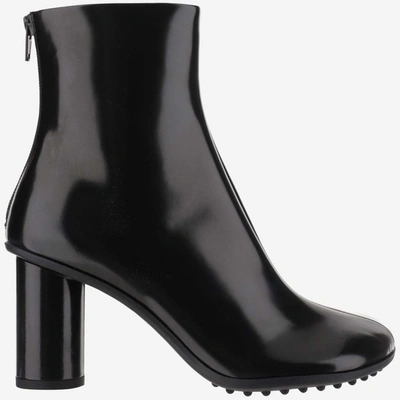 Bottega Veneta 75mm Latex Atomic Ankle Boots In Black