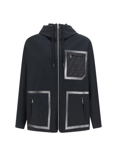 Fendi Reversible Parka In Black