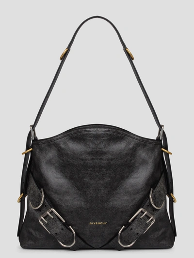 Givenchy Medium Voyou Boyfriend Leather Hobo Bag In Black
