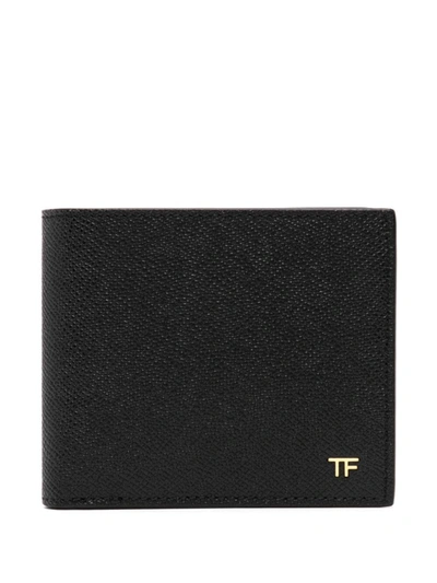 Tom Ford Calf Leather Wallet In Black