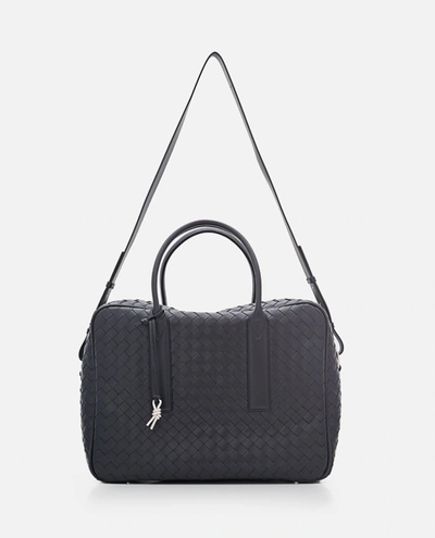 Bottega Veneta Medium Gateway Bag Weekender In Black
