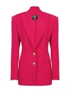 Balmain Classic Wool Blazer With Button Detail In Pink & Purple