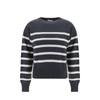 Brunello Cucinelli Striped Cashmere Sweater In Gray