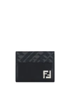 FENDI FENDI BLACK FF SQUARED CARD HOLDER