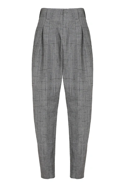 Bottega Veneta 3d Criss Cross Viscose Silk Trousers In Grey