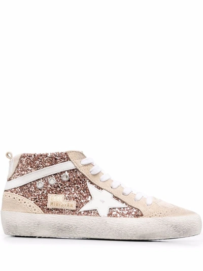 Golden Goose Sneakers In Peach/pearl/white