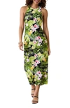 Tommy Bahama Jasmina Flora Riviera Midi Dress In Green Multi