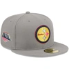 NEW ERA NEW ERA GRAY PITTSBURGH STEELERS COLOR PACK 59FIFTY FITTED HAT