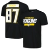 LEVELWEAR LEVELWEAR SIDNEY CROSBY BLACK PITTSBURGH PENGUINS RICHMOND PLAYER NAME & NUMBER T-SHIRT