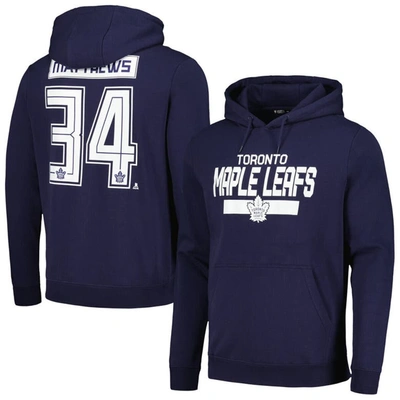 Levelwear Men's  Auston Matthews Navy Toronto Maple Leafs Podium Name And Number Pullover Hoodie