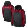 NIKE NIKE BLACK/RED MIAMI HEAT AUTHENTIC STARTING FIVE FORCE PERFORMANCE PULLOVER HOODIE