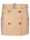 Burberry Trench-style Mini Skirt In Beige