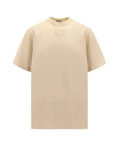 Fendi T-shirt In Beige