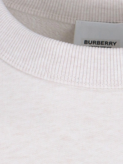 Burberry Embossed Logo Sweatshirt In Beige