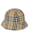 Burberry Women's Check Motif Nylon Bucket Hat In Beige