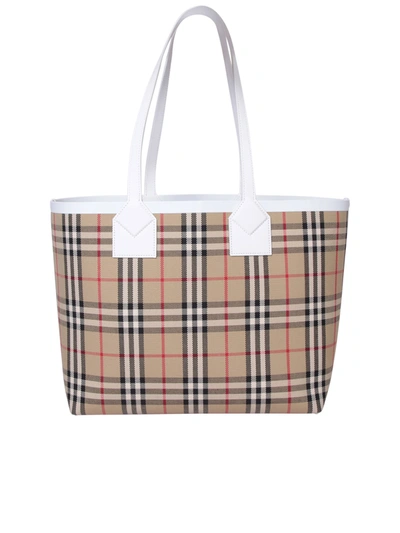 Burberry London Tote Medium Bag In Beige