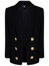 Balmain Grain De Poudre Blazer In Black