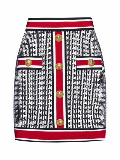 BALMAIN BALMAIN JACQUARD KNIT SKIRT