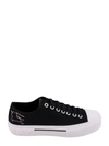 BURBERRY BURBERRY MONOCHROME SNEAKER WITH DRAWING DETAIL AT THE BACK IN COTTON MAN