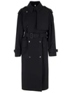 BURBERRY BURBERRY LONG THREE-LAYER BLACK TRENCH COAT