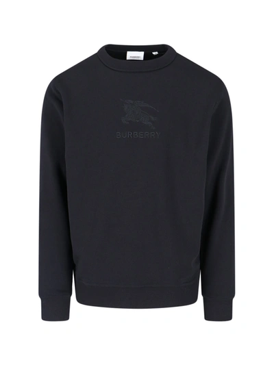 Burberry Ekd Black Crew-neck Sweatshirt