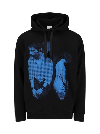 Burberry Printed Hoodie In Black