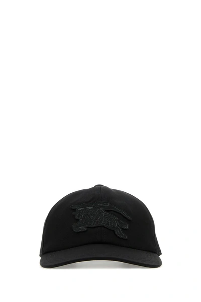 Burberry Black Cotton Baseball Cap