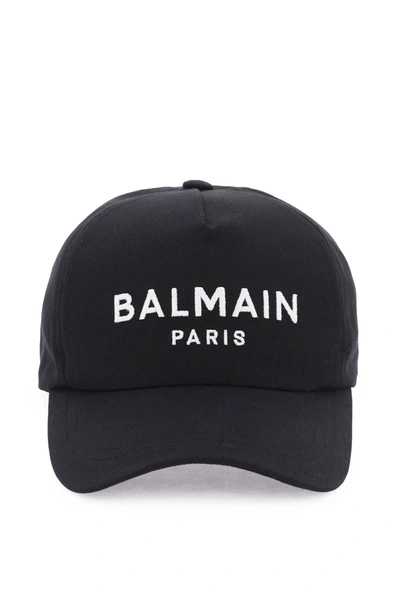 BALMAIN BALMAIN BLACK COTTON CAP