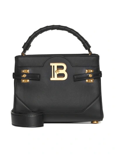 Balmain Bbuzz 22 Black Leather Bag