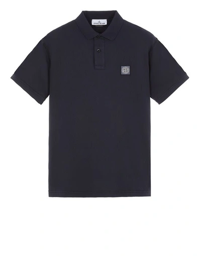Stone Island Dyed Polo In Blue