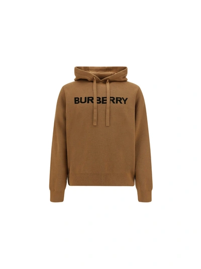 Burberry Wool And Cotton Sweatshirt In Brown