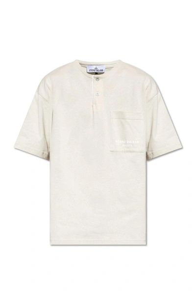 Stone Island Logo Printed Polo Shirt In Default Title