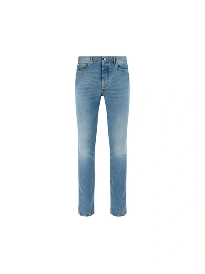 Balmain Jeans In Ff Bleu Jean