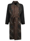 BURBERRY BURBERRY CHECK BELTED LONG COAT