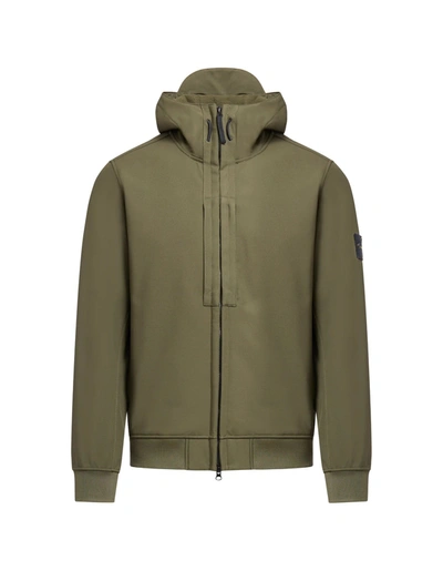 Stone Island Soft Shell-r_e.dye Technology Jacket In Green Recycled Polyester