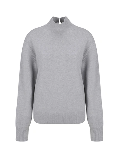 Fendi Mirror Turtleneck Jumper In Grey Melange