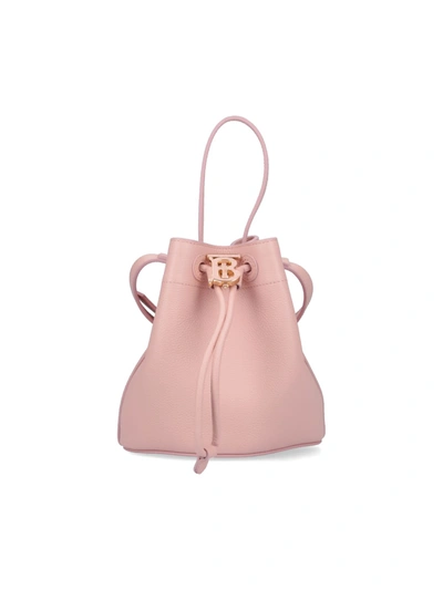 Burberry Tb Mini Bucket Bag In Pink