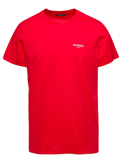 Balmain T-shirt In Red Cotton