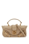 Balmain Baguette Bag With Monogram Buckle In Sable (beige)