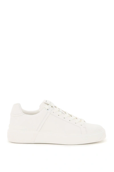Balmain Leather B-court Trainers In White